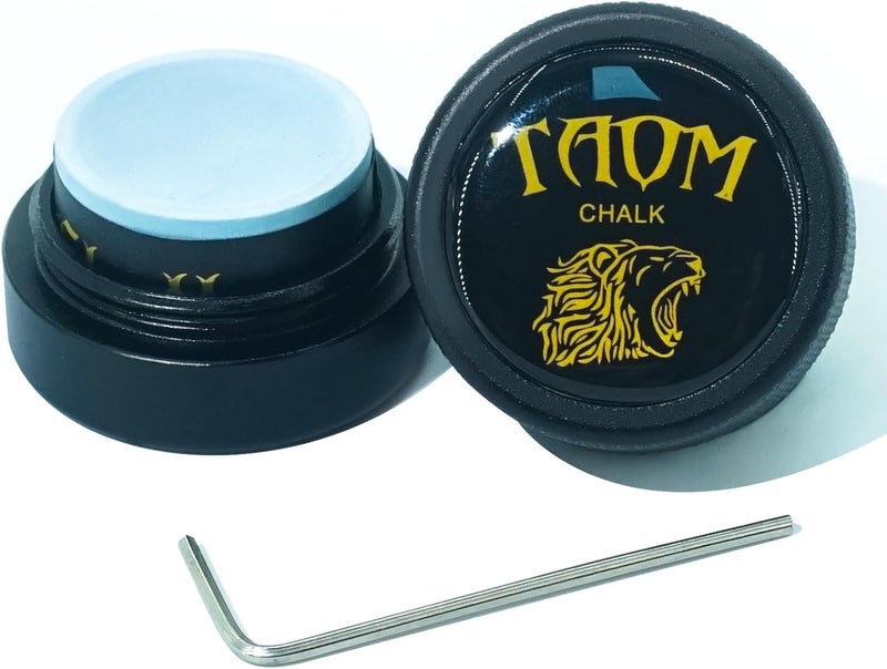 Banly TAOM Round Shaped Pool Chalk Holder, Portable Pool Chalk Cubes, Magnetic Mini Chalk Holder Pool Billiards, Pool Cue Chalk Case Container Box for Billiard Cue Tip Tool Pool Table Snooker Accessories - Image 1